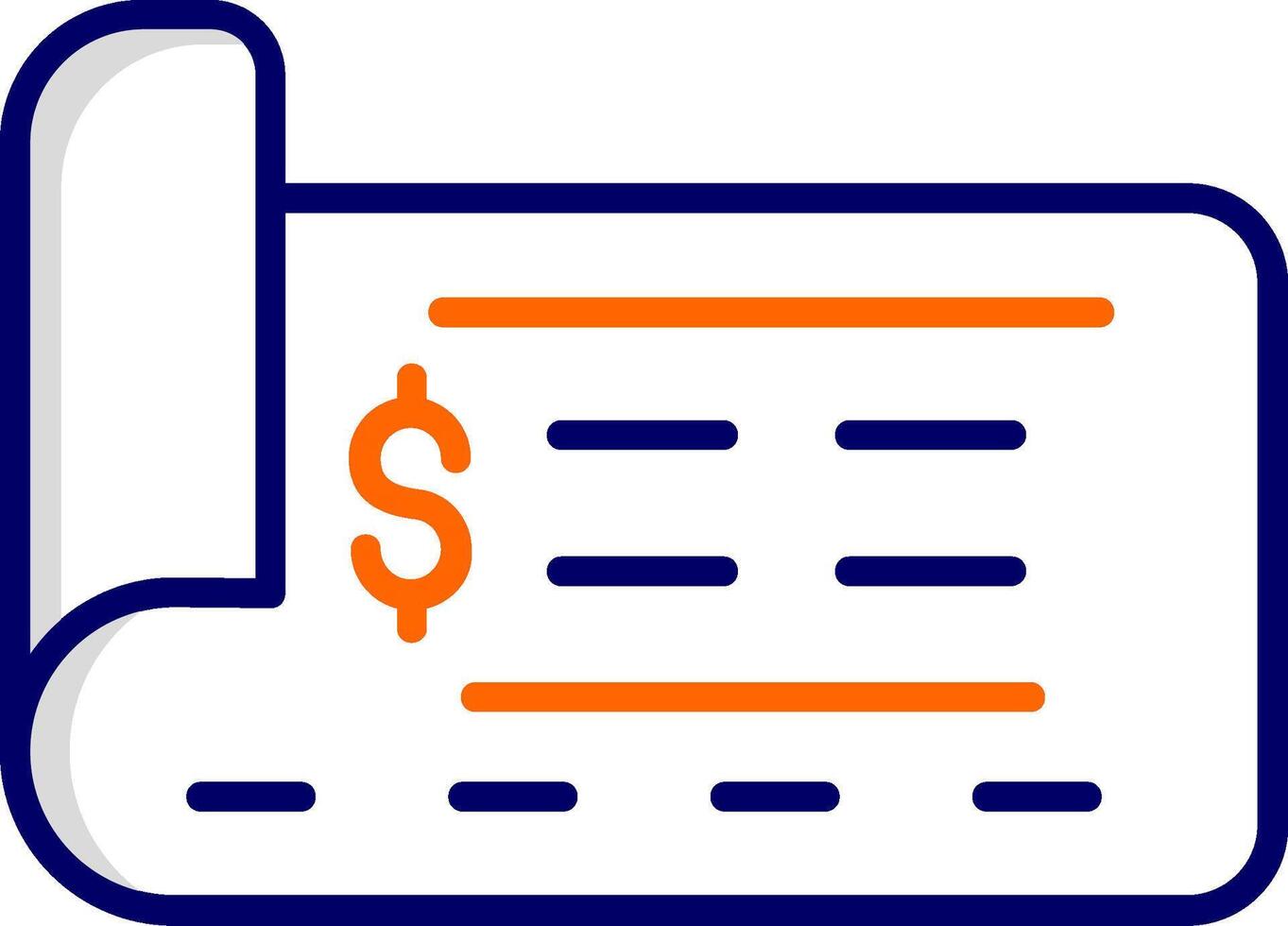 Bank Check Vector Icon