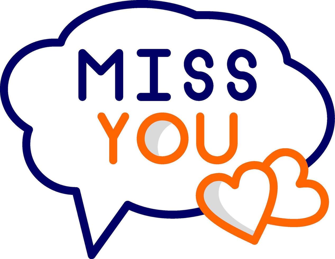 Miss You Vector Icon