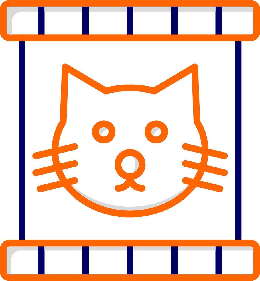 gato comida vector icono