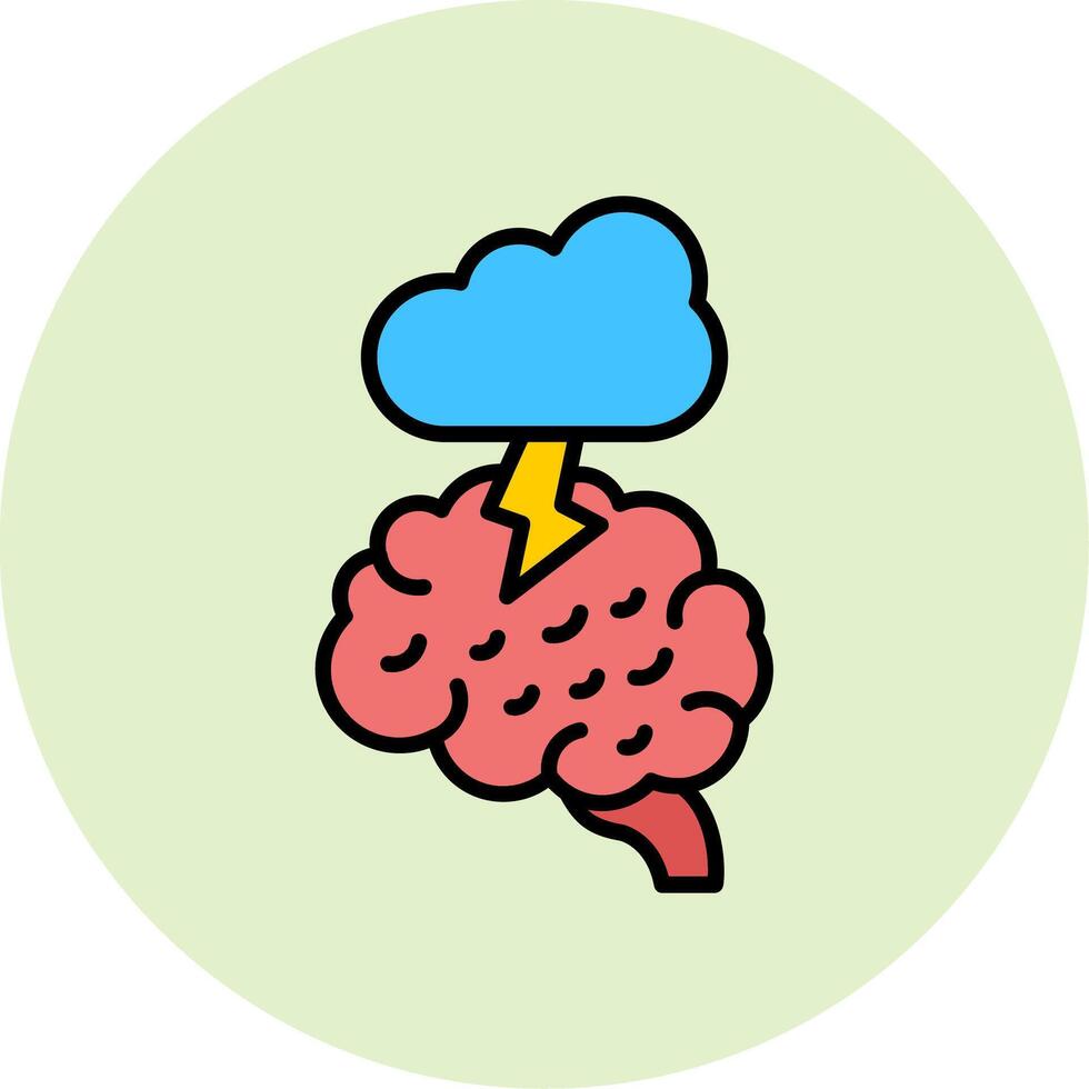 icono de vector de lluvia de ideas