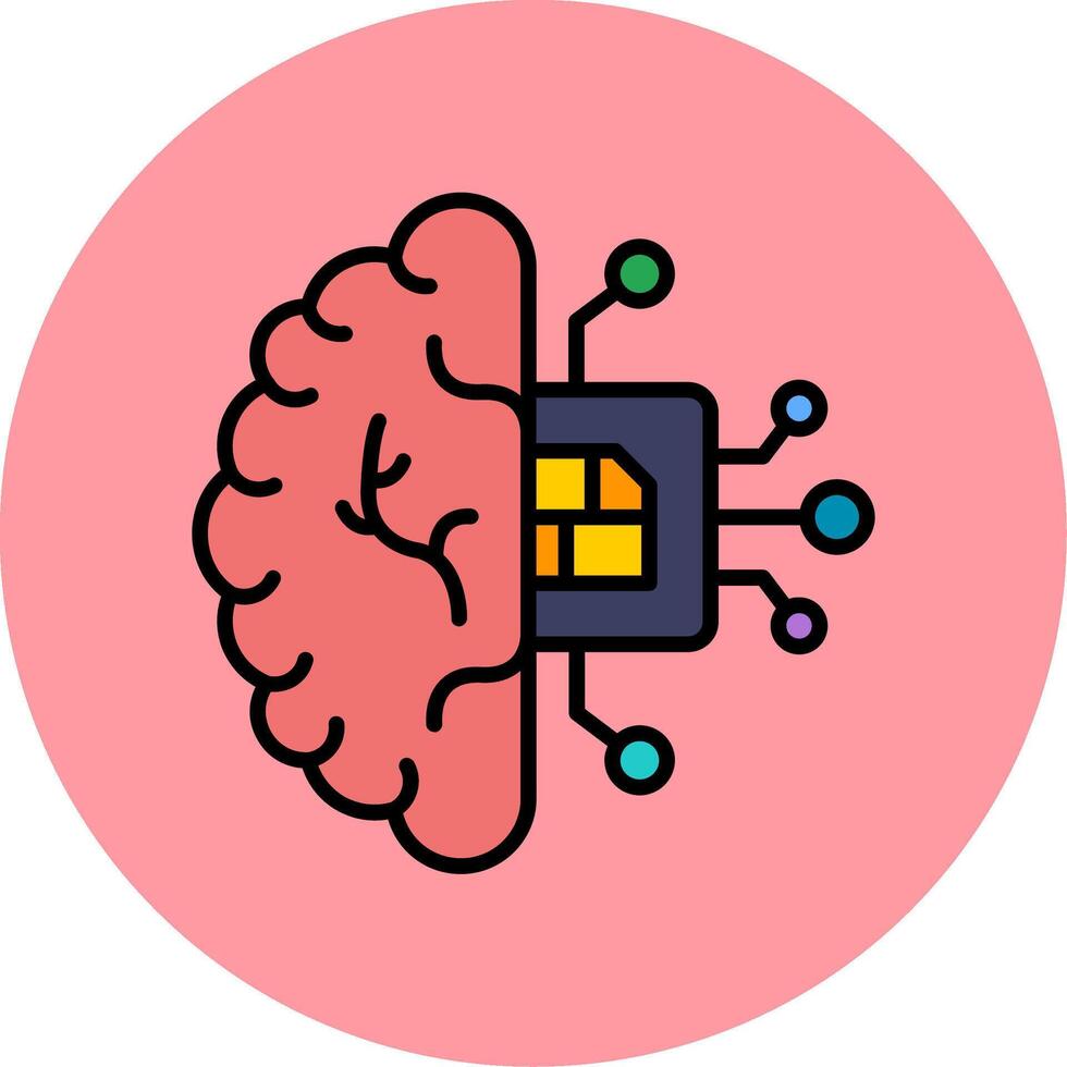 icono de vector de inteligencia artificial