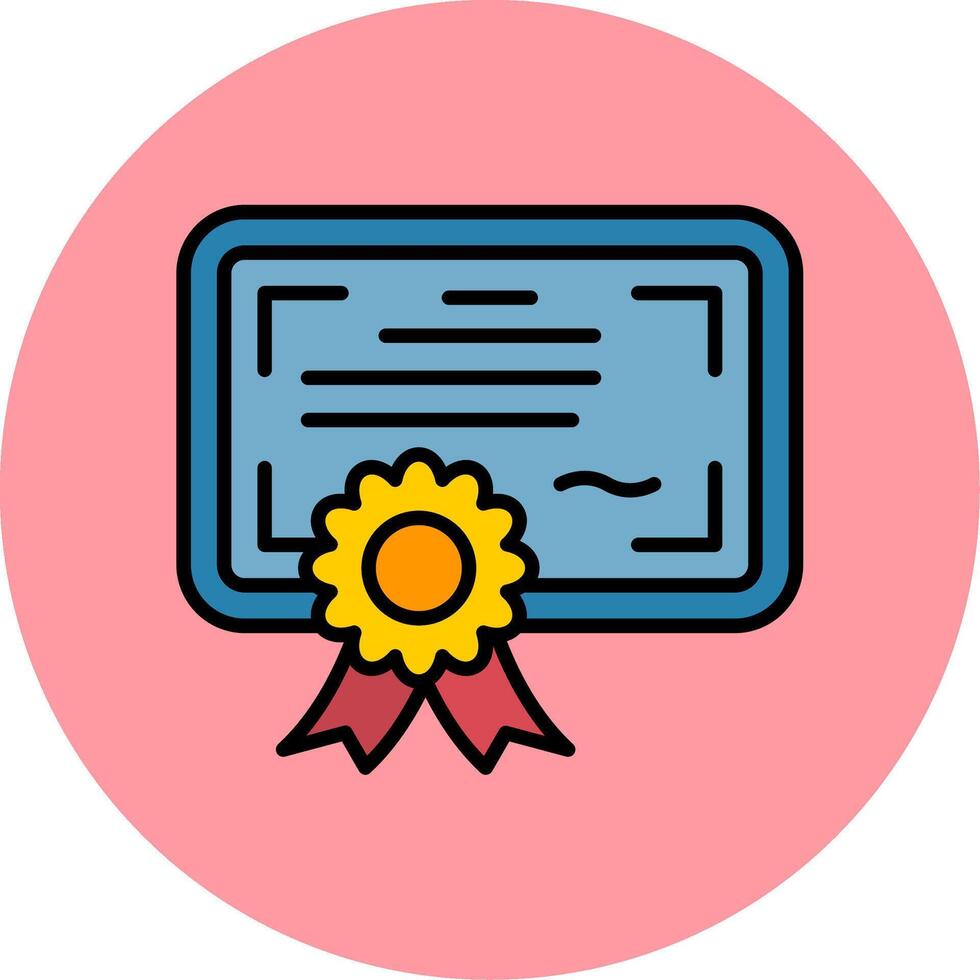 icono de vector de certificado