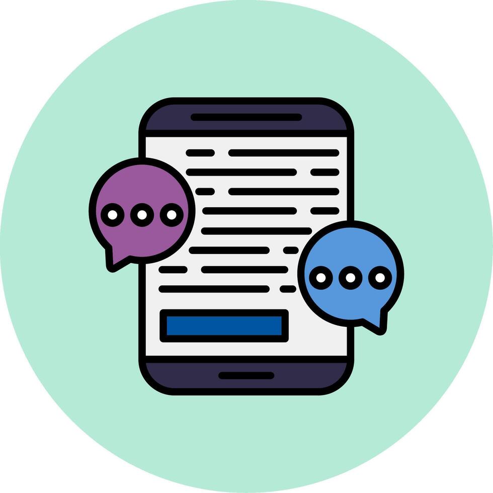 Mobile Chat Vector Icon