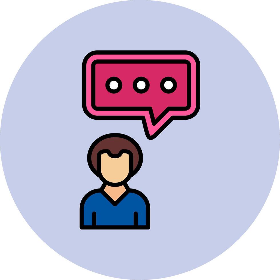 Men Chat Vector Icon