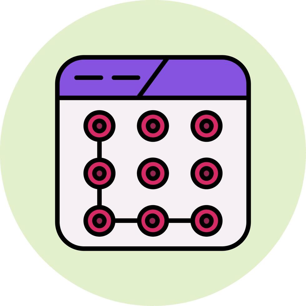 Lock Pattern Vector Icon