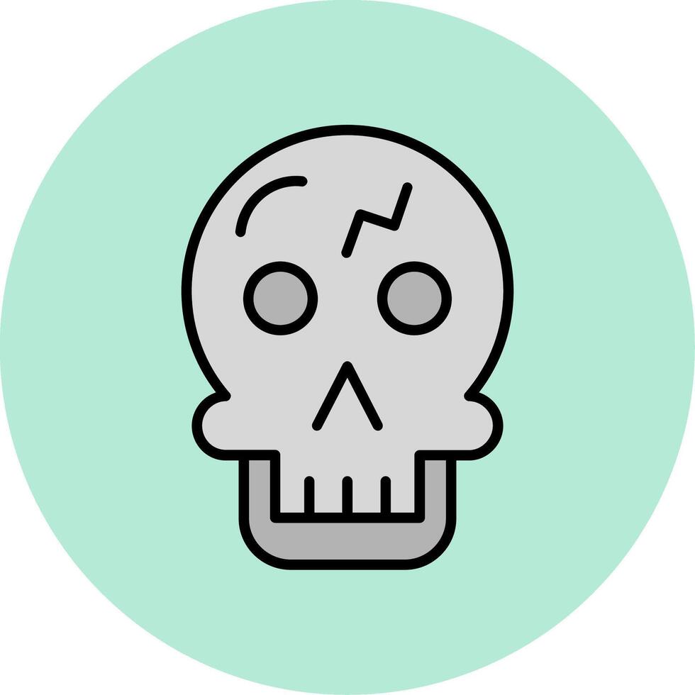 icono de vector de calavera