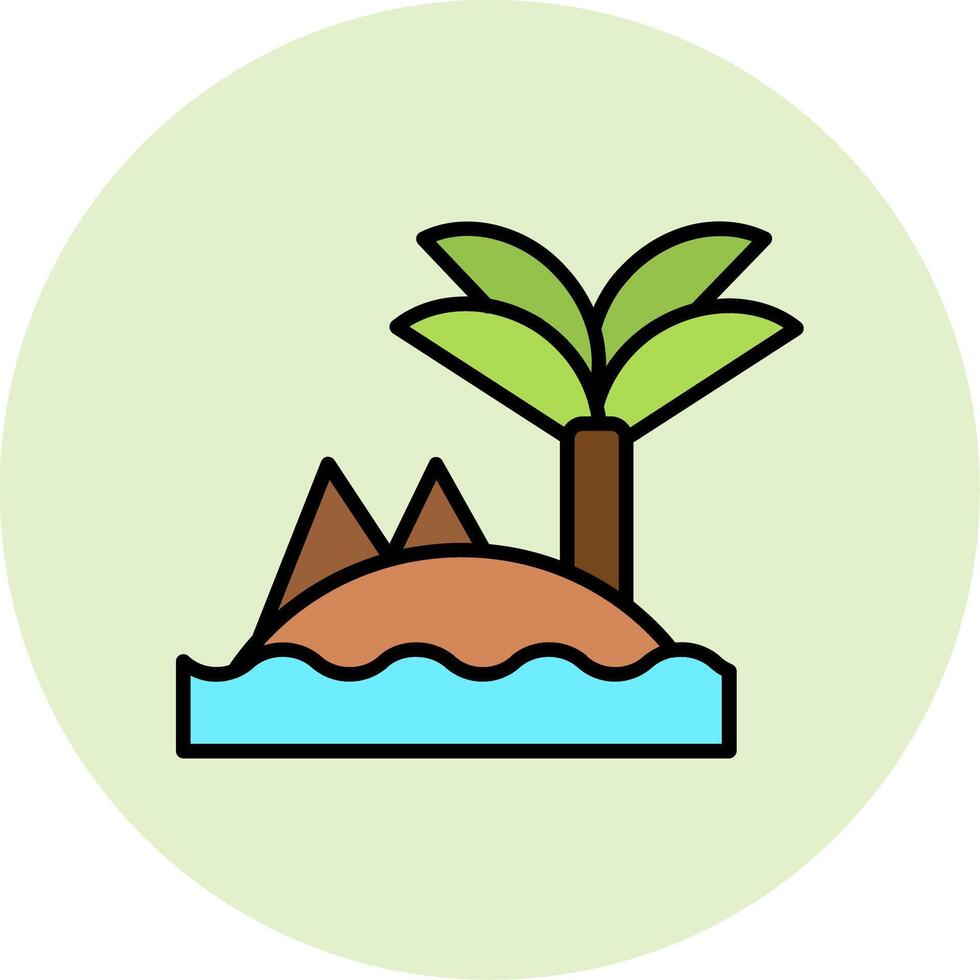 icono de vector de isla