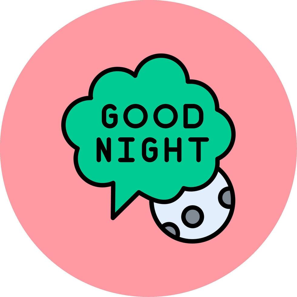 Good Night Vector Icon