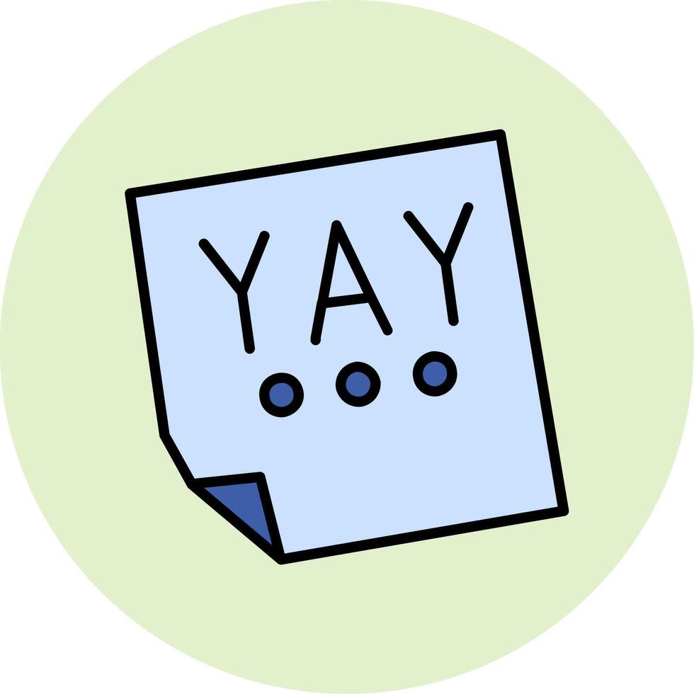 Yay Vector Icon