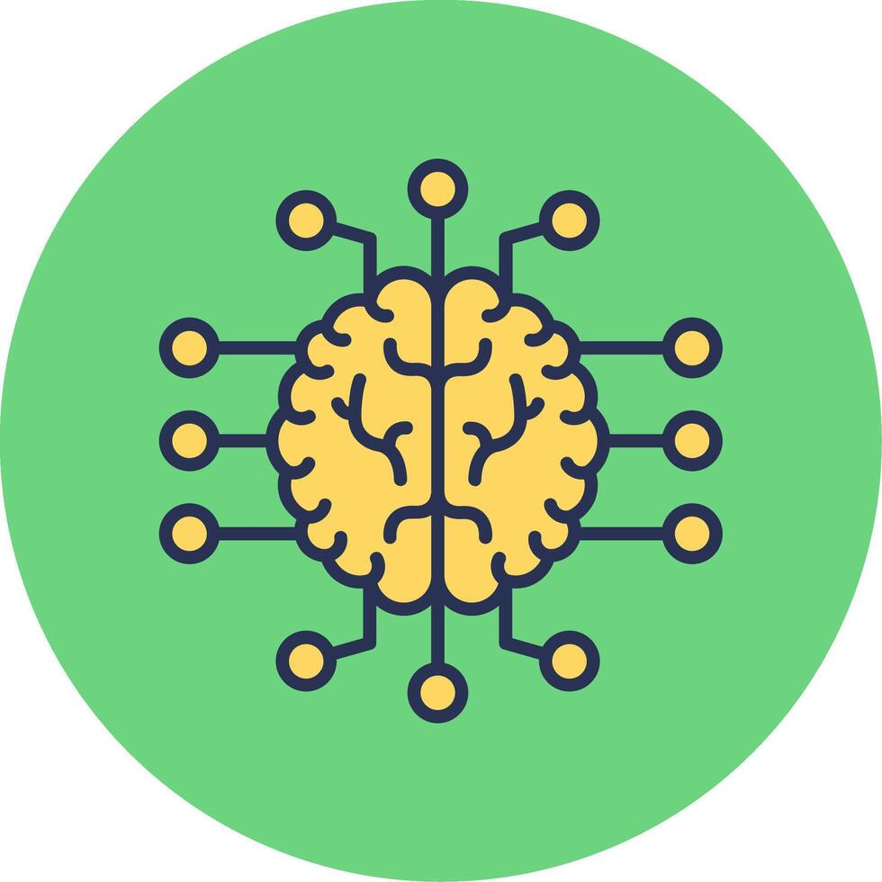 icono de vector de inteligencia artificial