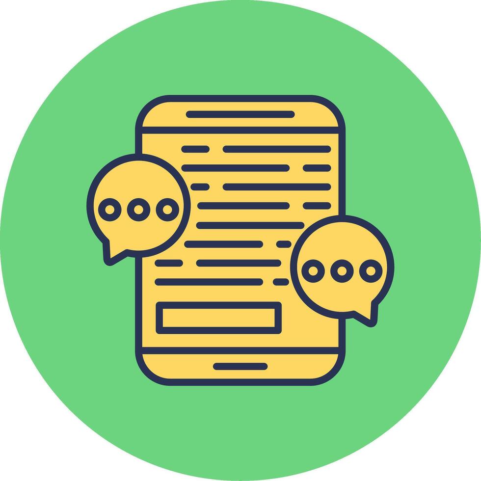 Mobile Chat Vector Icon