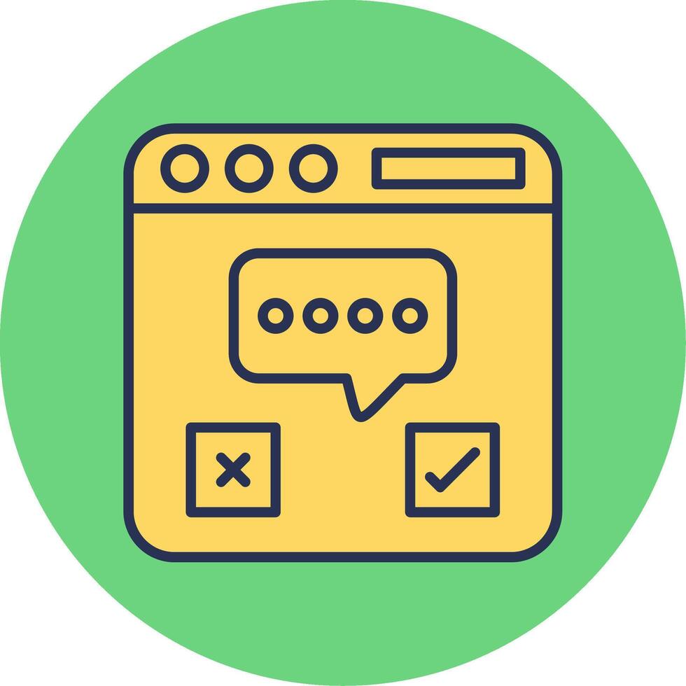 Browser Chat Vector Icon