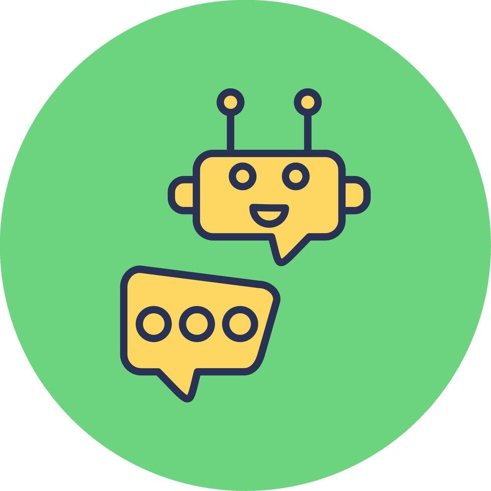 Robot Chat Vector Icon