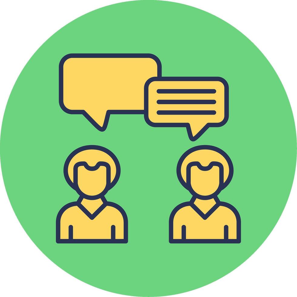 Couple Chat Vector Icon