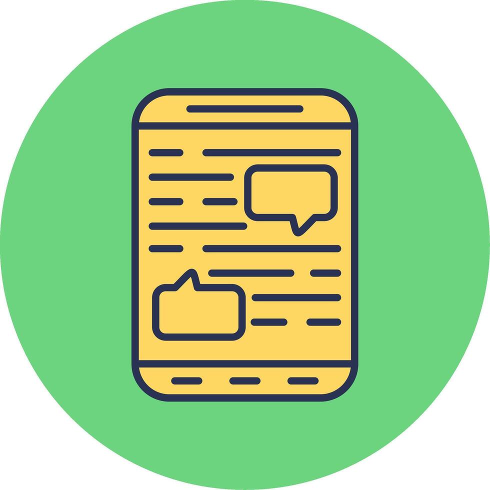 Mobile Chat Vector Icon