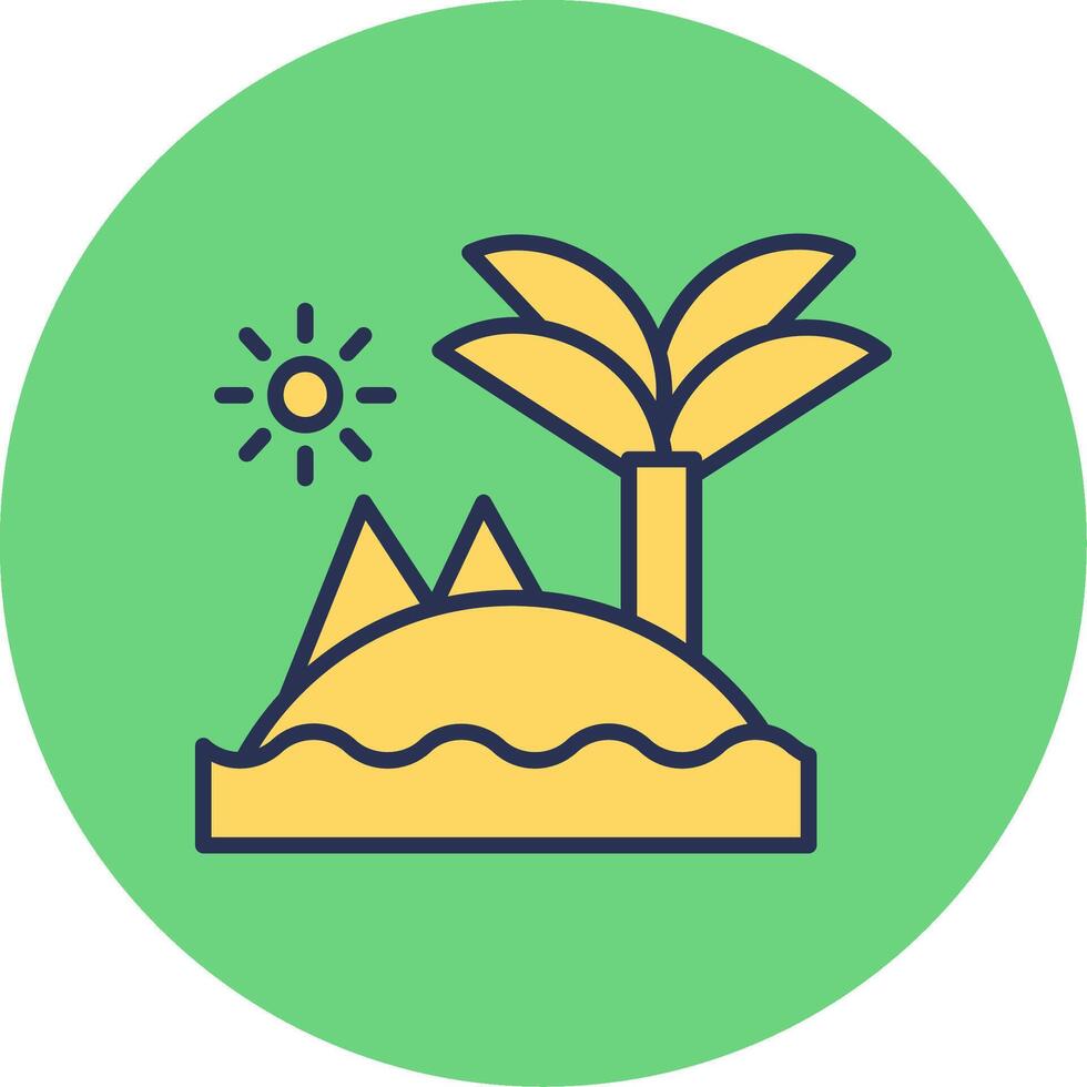 icono de vector de isla