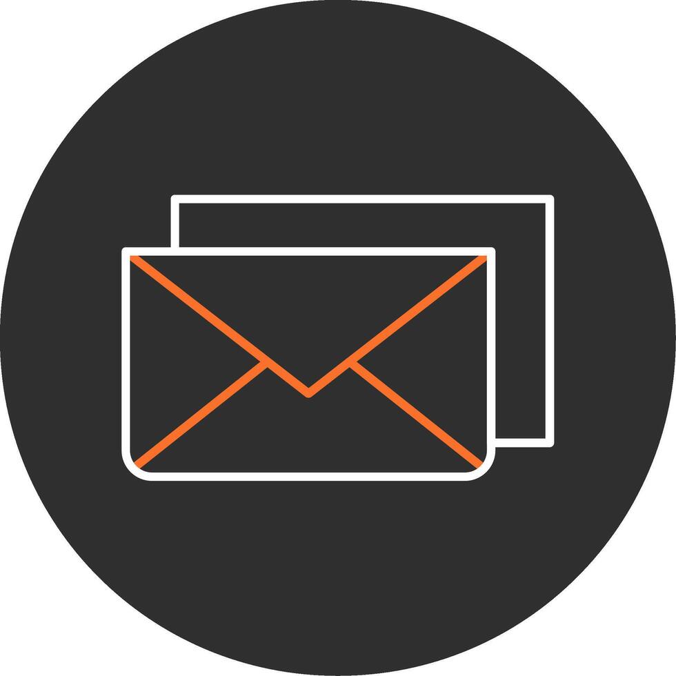 Email Blue Filled Icon vector