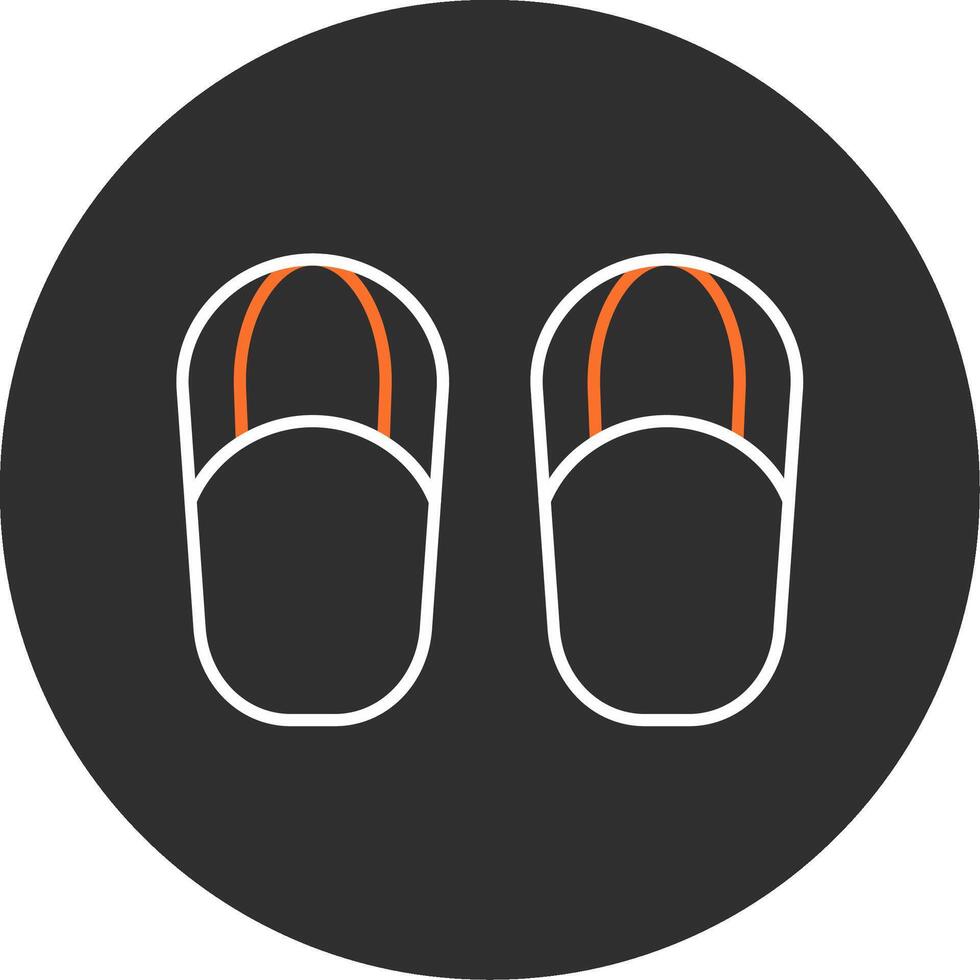 Sandals Blue Filled Icon vector