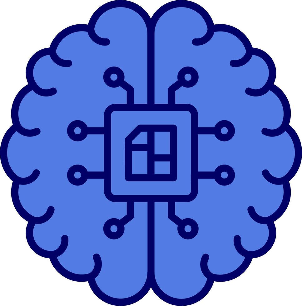 icono de vector de inteligencia artificial