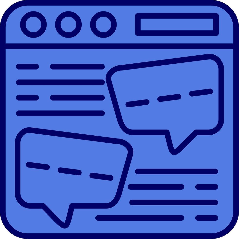 Browser Chat Vector Icon