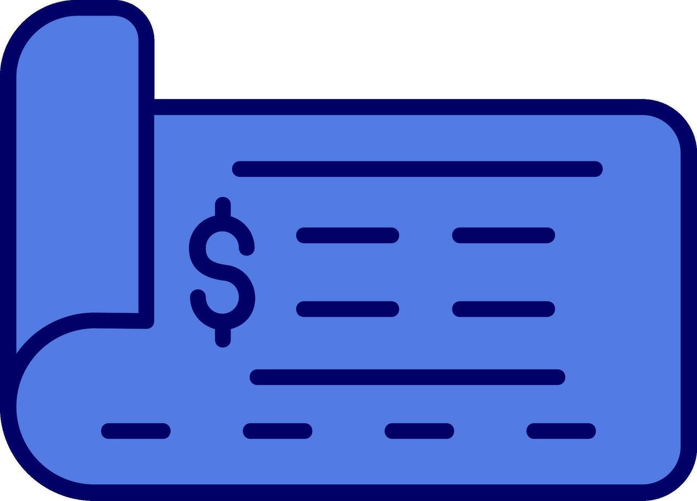 Bank Check Vector Icon