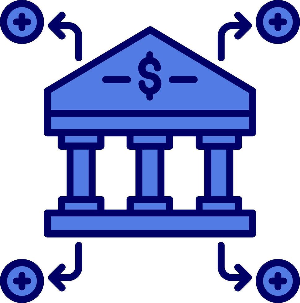 icono de vector de banco