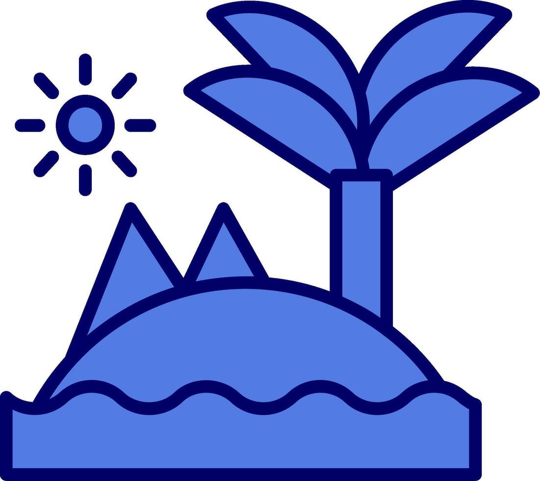 icono de vector de isla