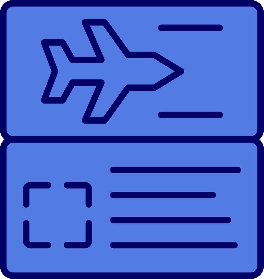 icono de vector de billete de avión