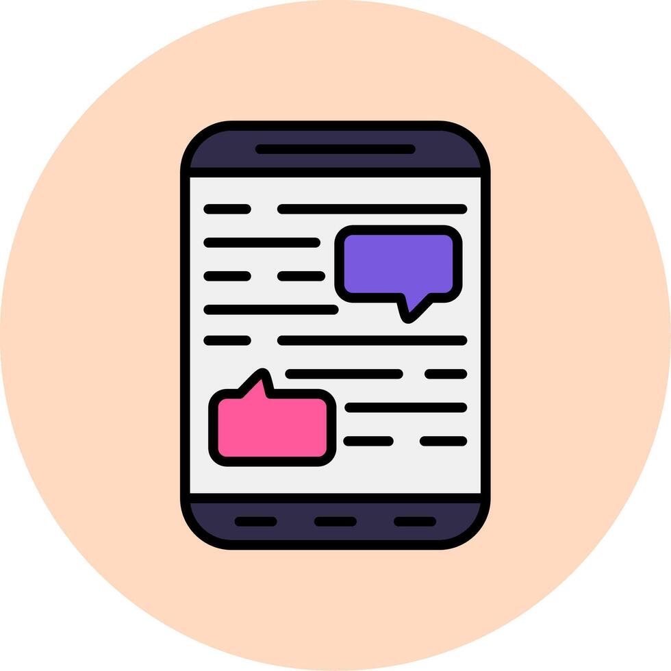 Mobile Chat Vector Icon