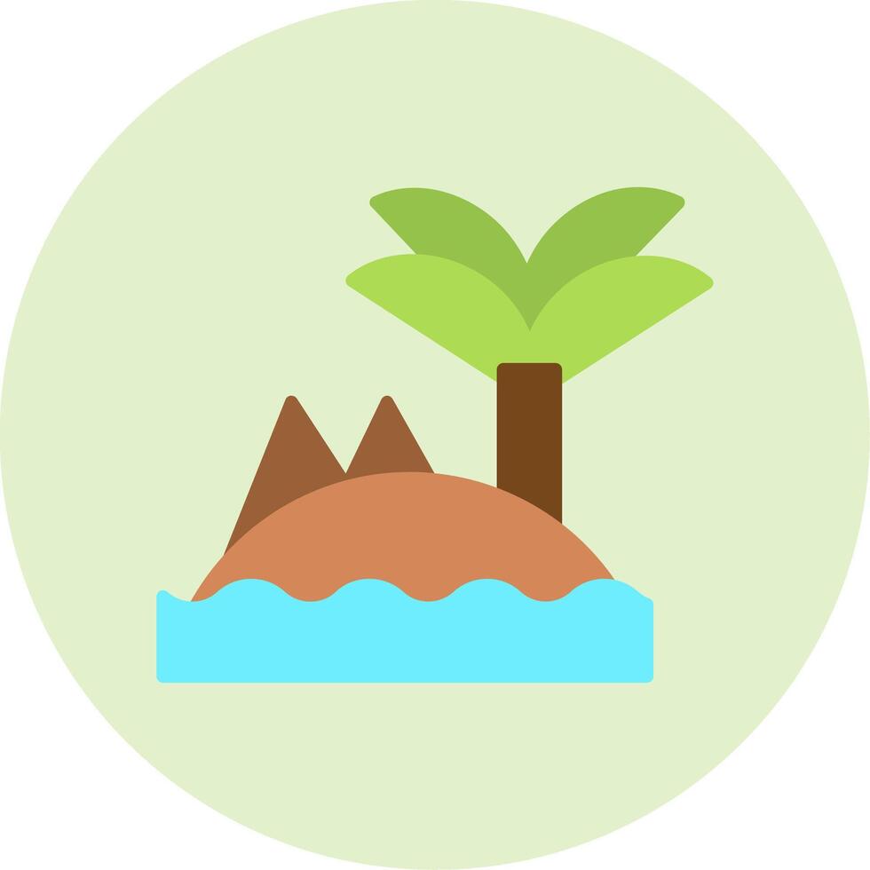 icono de vector de isla