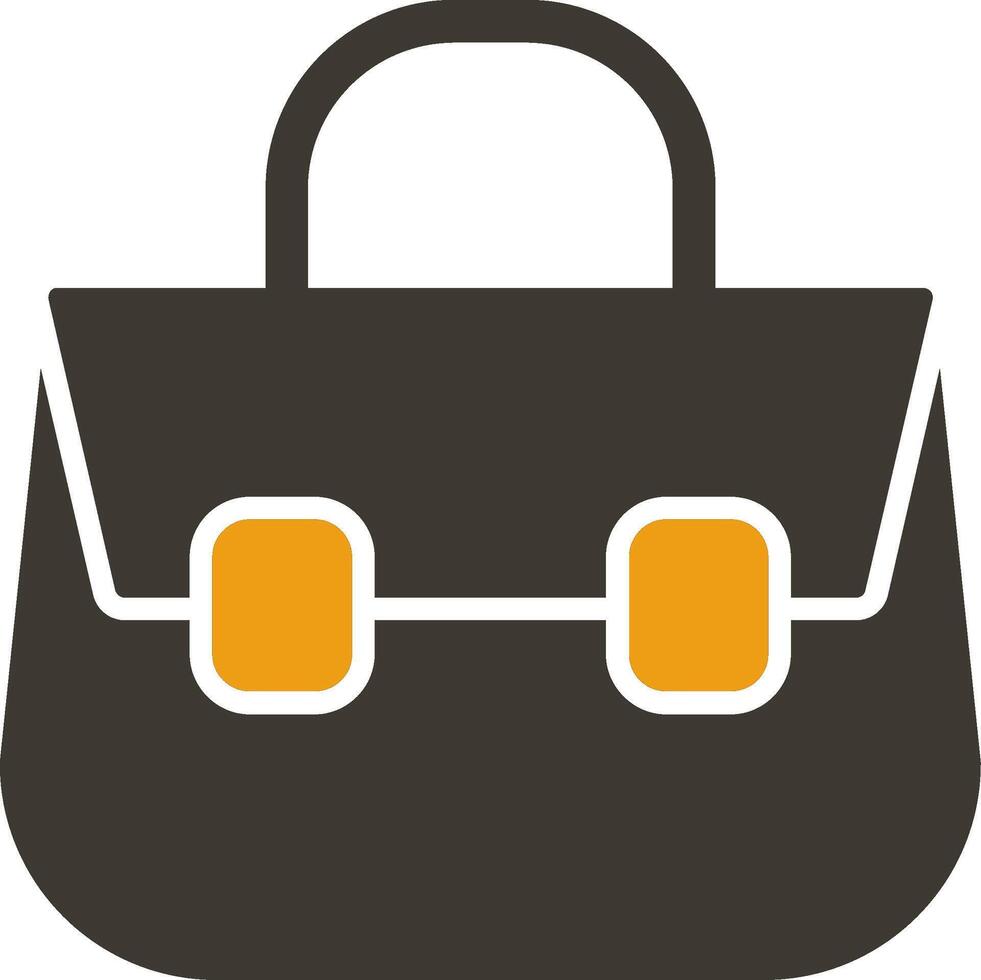 Shoulder Bag Glyph Two Colour Icon vector