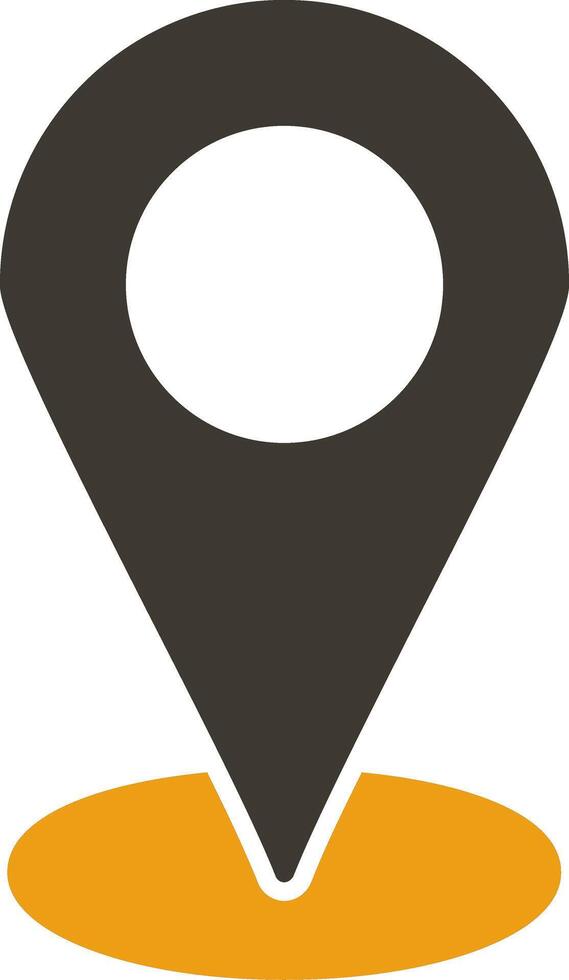 Starred Location Glyph Two Colour Icon vector
