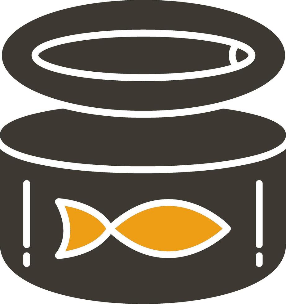 Canned Food Glyph Two Colour Icon vector
