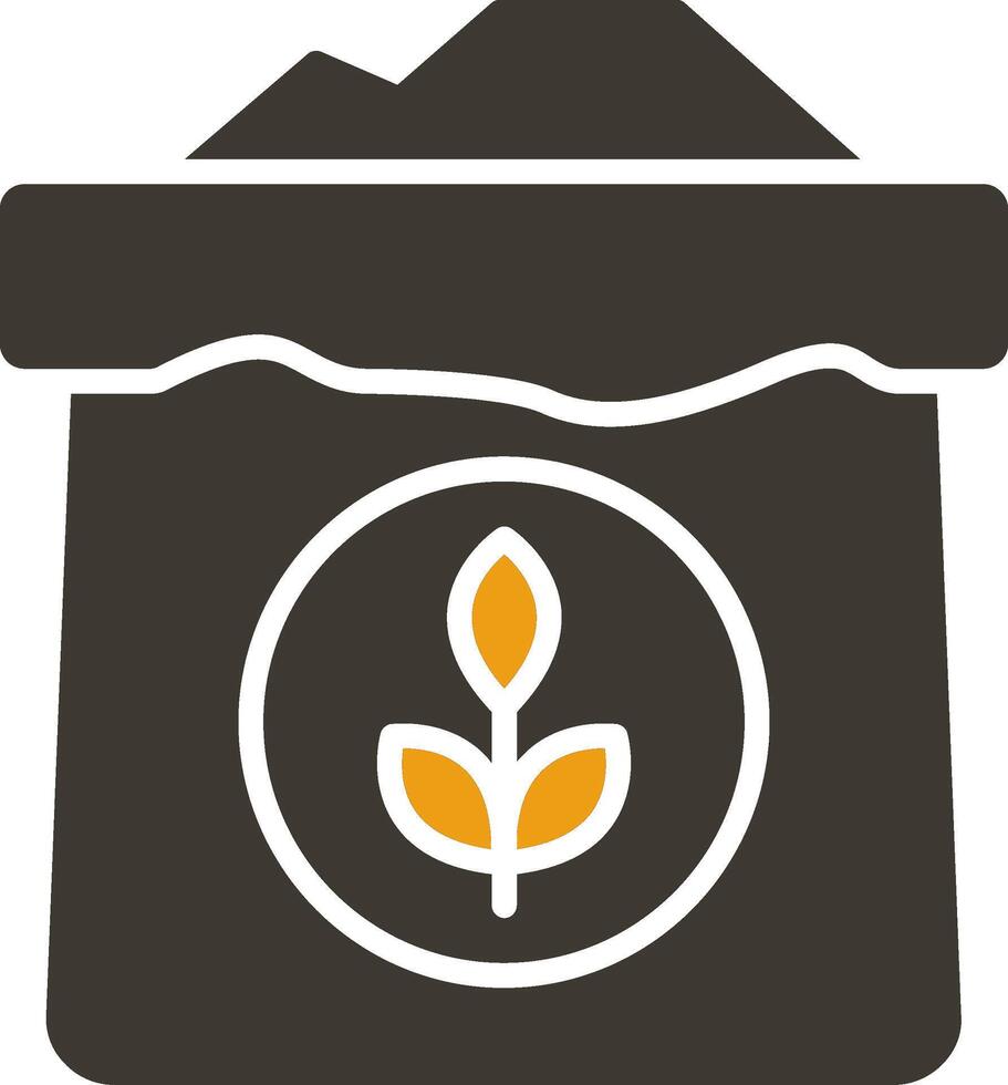 Wheat Flour Glyph Two Colour Icon vector