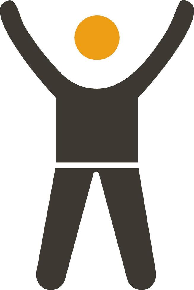 Cheer Up Glyph Two Colour Icon vector