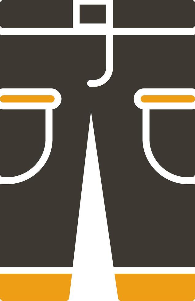 Pant Design Glyph Two Colour Icon vector