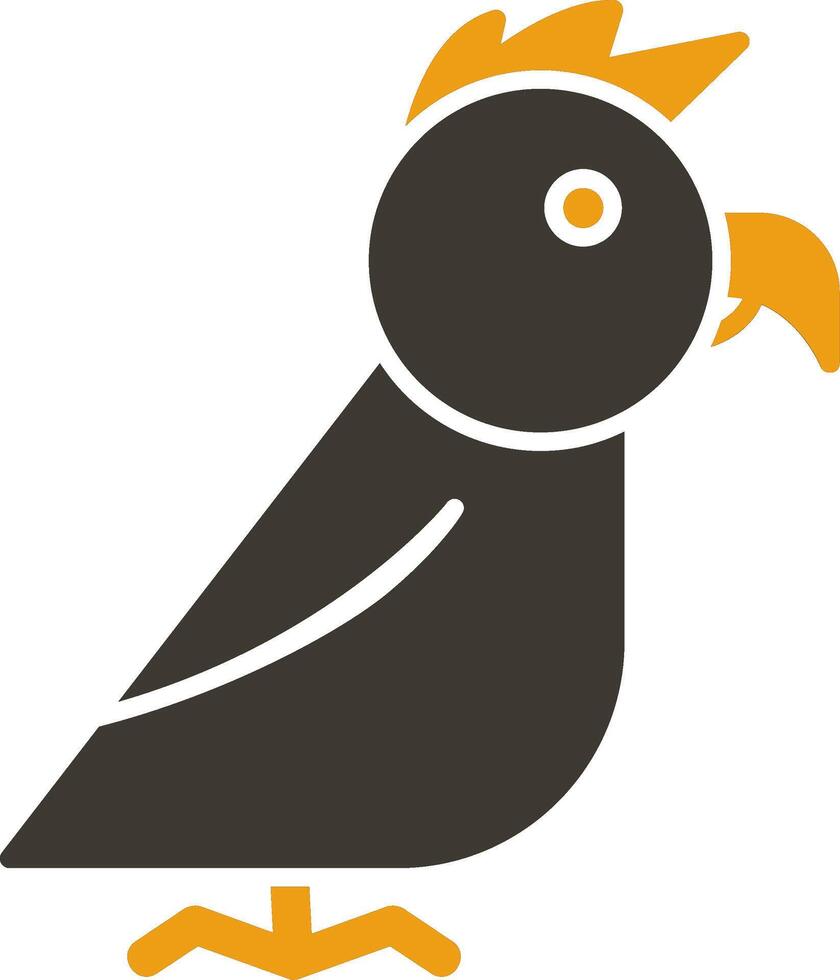 Parrot Glyph Two Colour Icon vector
