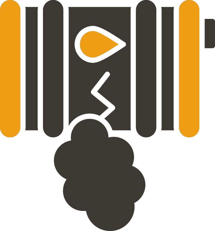 Oil Leak Glyph Two Colour Icon vector