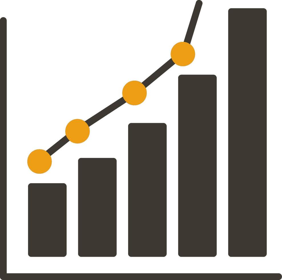 Increase Glyph Two Colour Icon vector