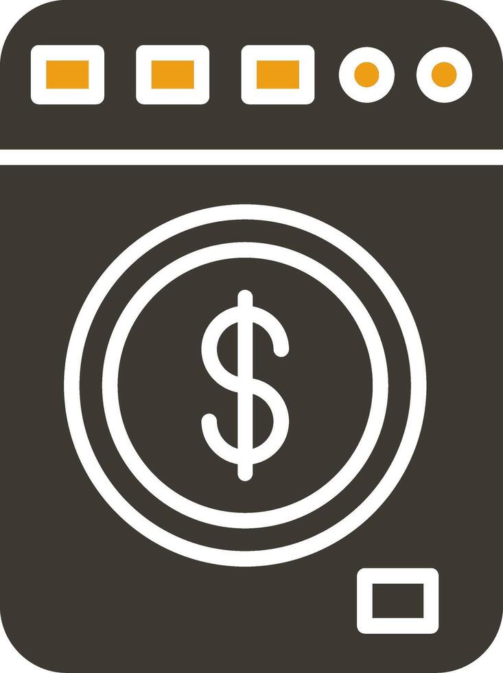 Money Laundering Glyph Two Colour Icon vector