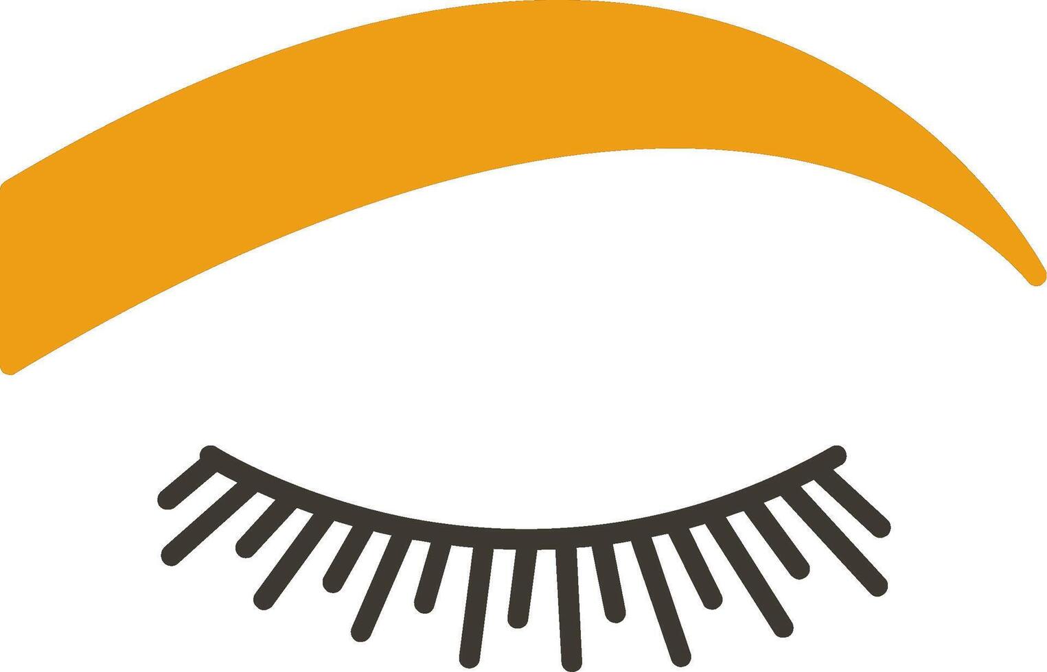 Eyebrow Glyph Two Colour Icon vector