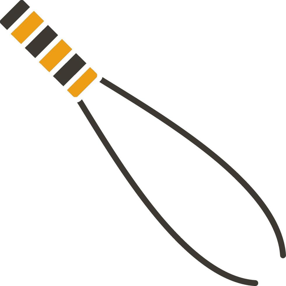 Tweezers Glyph Two Colour Icon vector