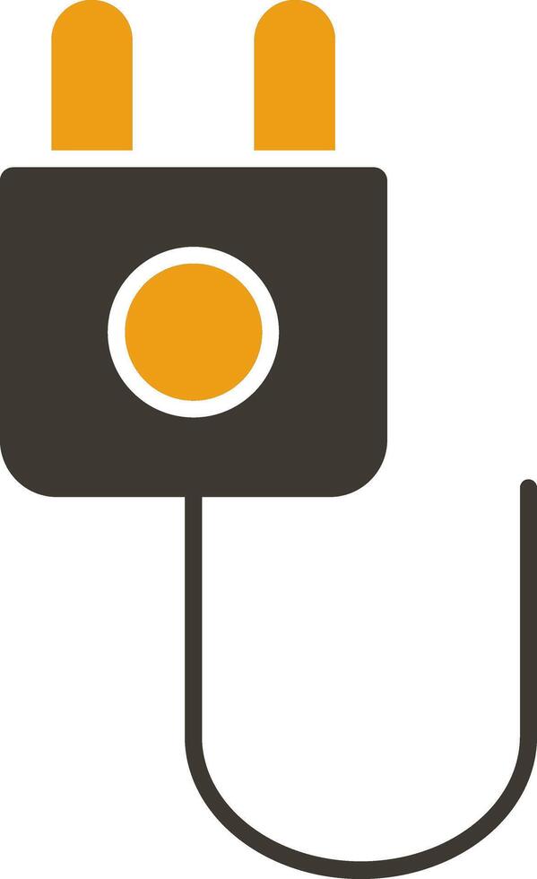Wall Plug Glyph Two Colour Icon vector