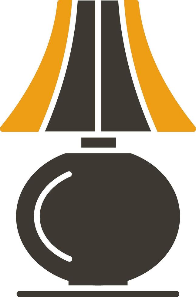 Table Lamp Glyph Two Colour Icon vector