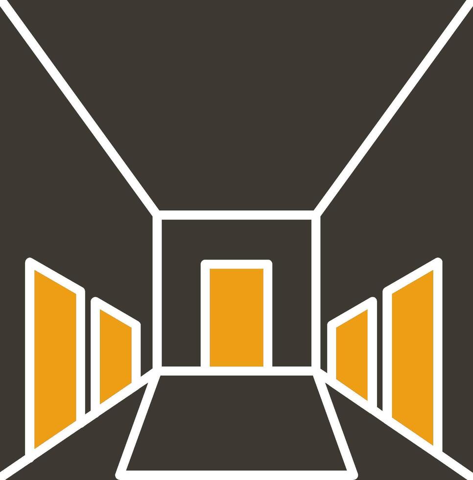 Hallway Glyph Two Colour Icon vector