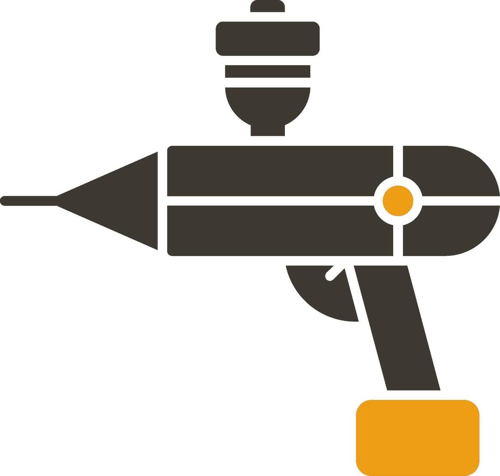 Airbrush Glyph Two Colour Icon vector