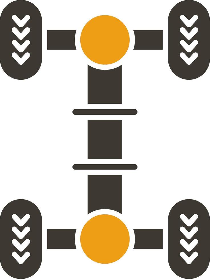 Chassis Glyph Two Colour Icon vector