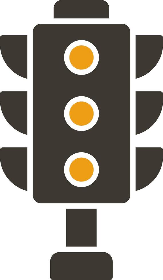 Traffic Lights Glyph Two Colour Icon vector