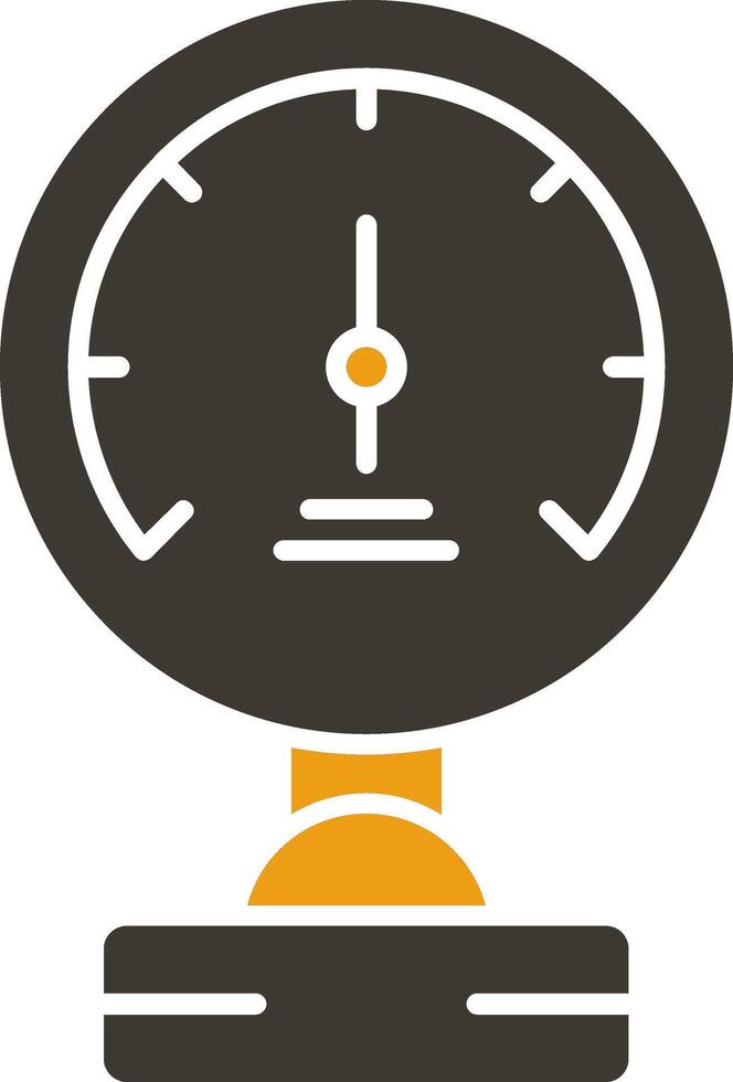 Pressure Meter Glyph Two Colour Icon vector