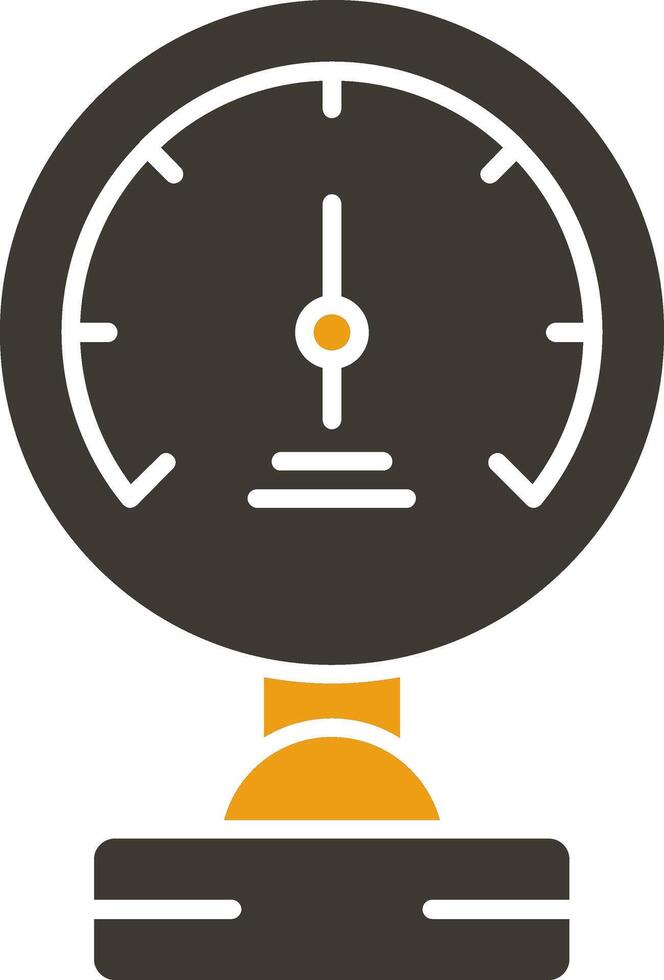 Pressure Meter Glyph Two Colour Icon vector